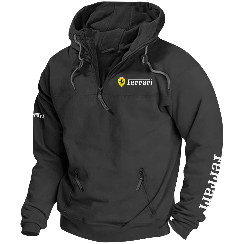Ferrari Exclusive Logo Tactical Quarterzip Hoodie OUFAH1880819FIZ – Ferrari Hoodie