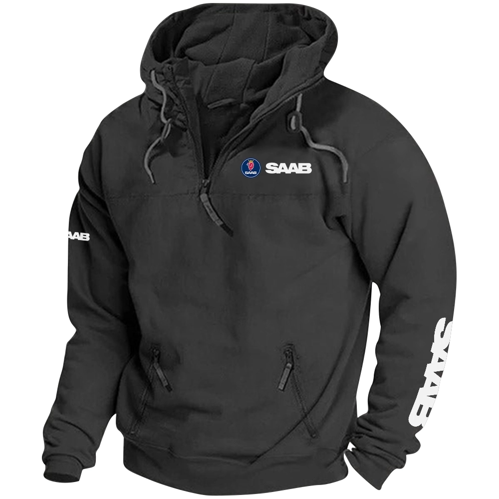 Saab Exclusive Logo Tactical Quarterzip Hoodie OUFAH1880819SBZ – Saab Hoodie