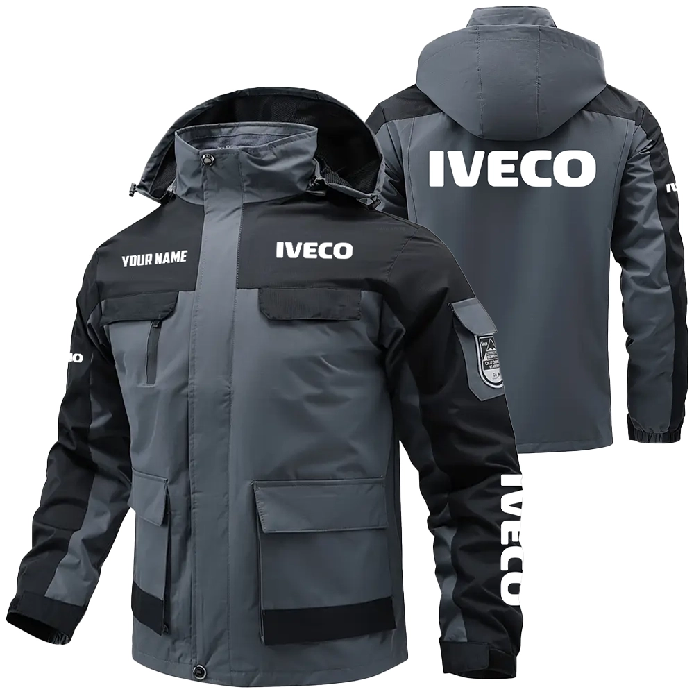 Iveco Exclusive Logo Water Resistant Outdoor Jacket Detachable Hood OUFAV203A0819IVZ – Iveco Jacket