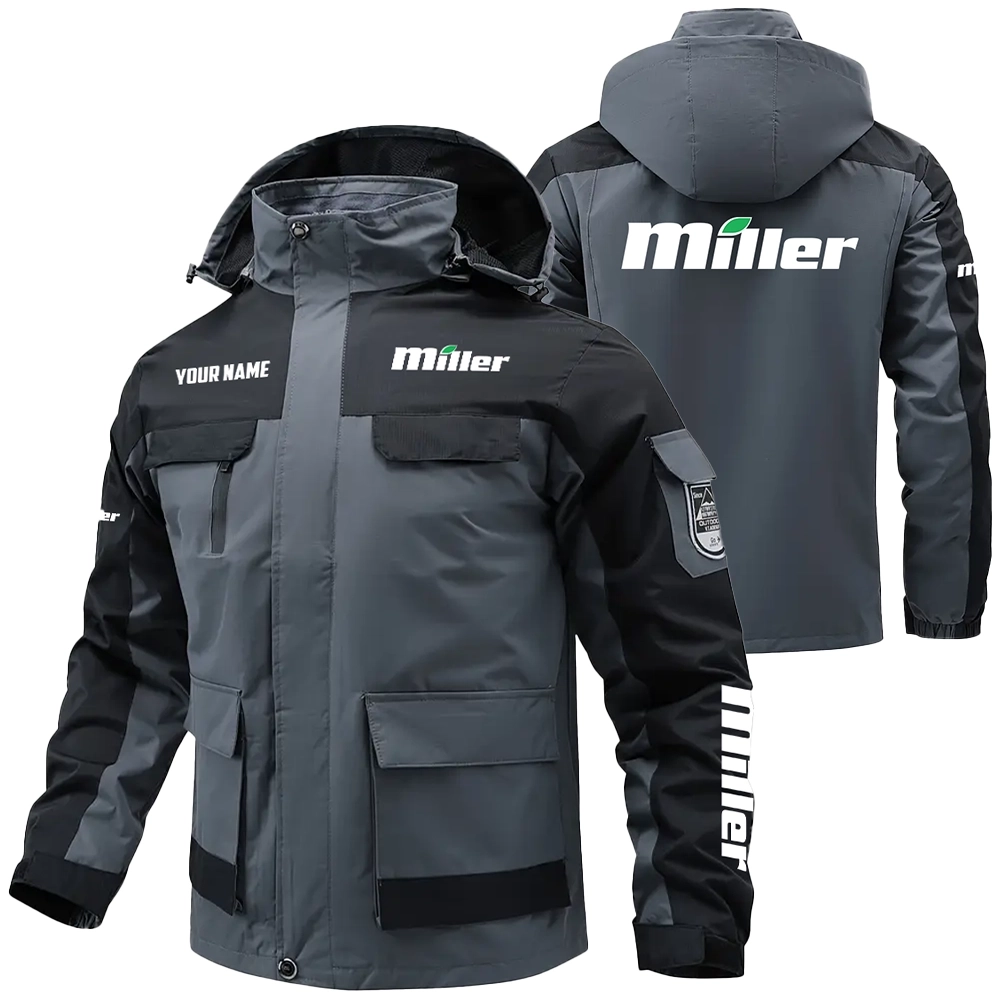 Miller Exclusive Logo Water Resistant Outdoor Jacket Detachable Hood OUFAV203A0819MLZ – Miller Jacket