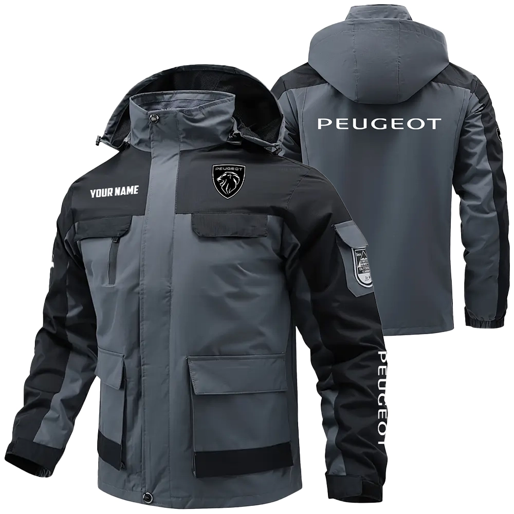 Peugeot Exclusive Logo Water Resistant Outdoor Jacket Detachable Hood OUFAV203A0819PGTZ – Peugeot Jacket