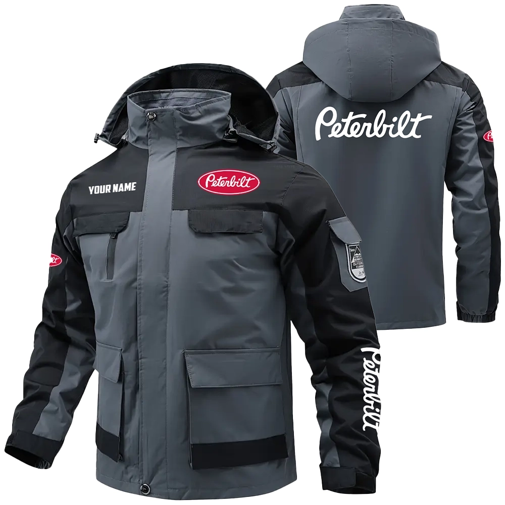Peterbilt Exclusive Logo Water Resistant Outdoor Jacket Detachable Hood OUFAV203A0819PTZ – Peterbilt Jacket