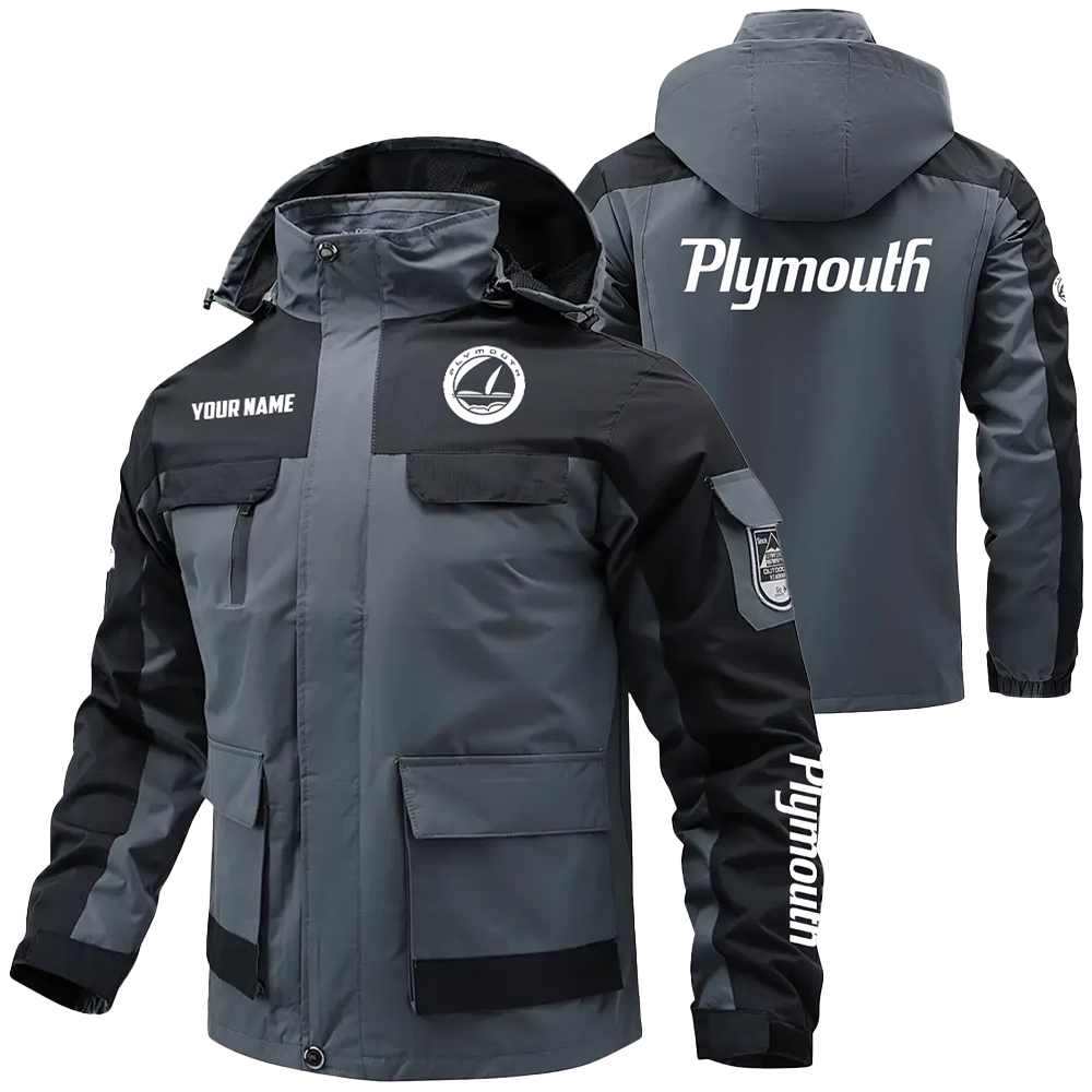 Plymouth Exclusive Logo Water Resistant Outdoor Jacket Detachable Hood OUFAV203A0819PYZ – Plymouth Jacket