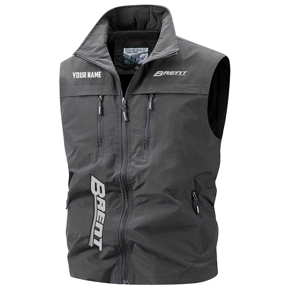 Brent Exclusive Logo Multi-Pocket Sleeveless Vest OUFAV2100819BRZ – Brent Vest