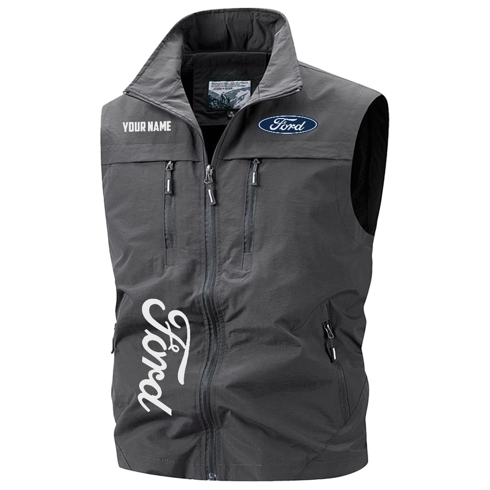 Ford Exclusive Logo Multi-Pocket Sleeveless Vest OUFAV2100819F1Z – Ford Vest