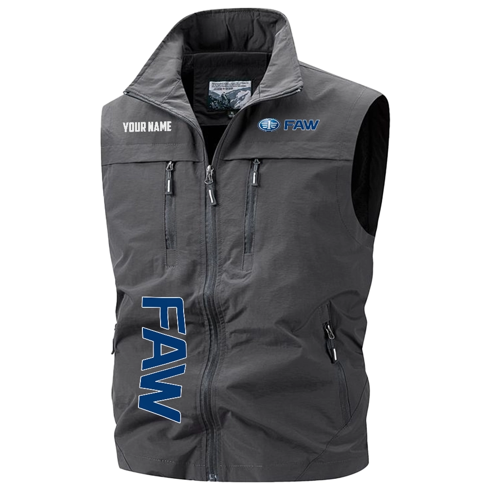 FAW Exclusive Logo Multi-Pocket Sleeveless Vest OUFAV2100819FAZ – FAW Vest