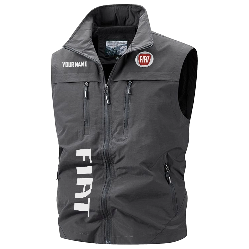 Fiat Exclusive Logo Multi-Pocket Sleeveless Vest OUFAV2100819FTZ – Fiat Vest