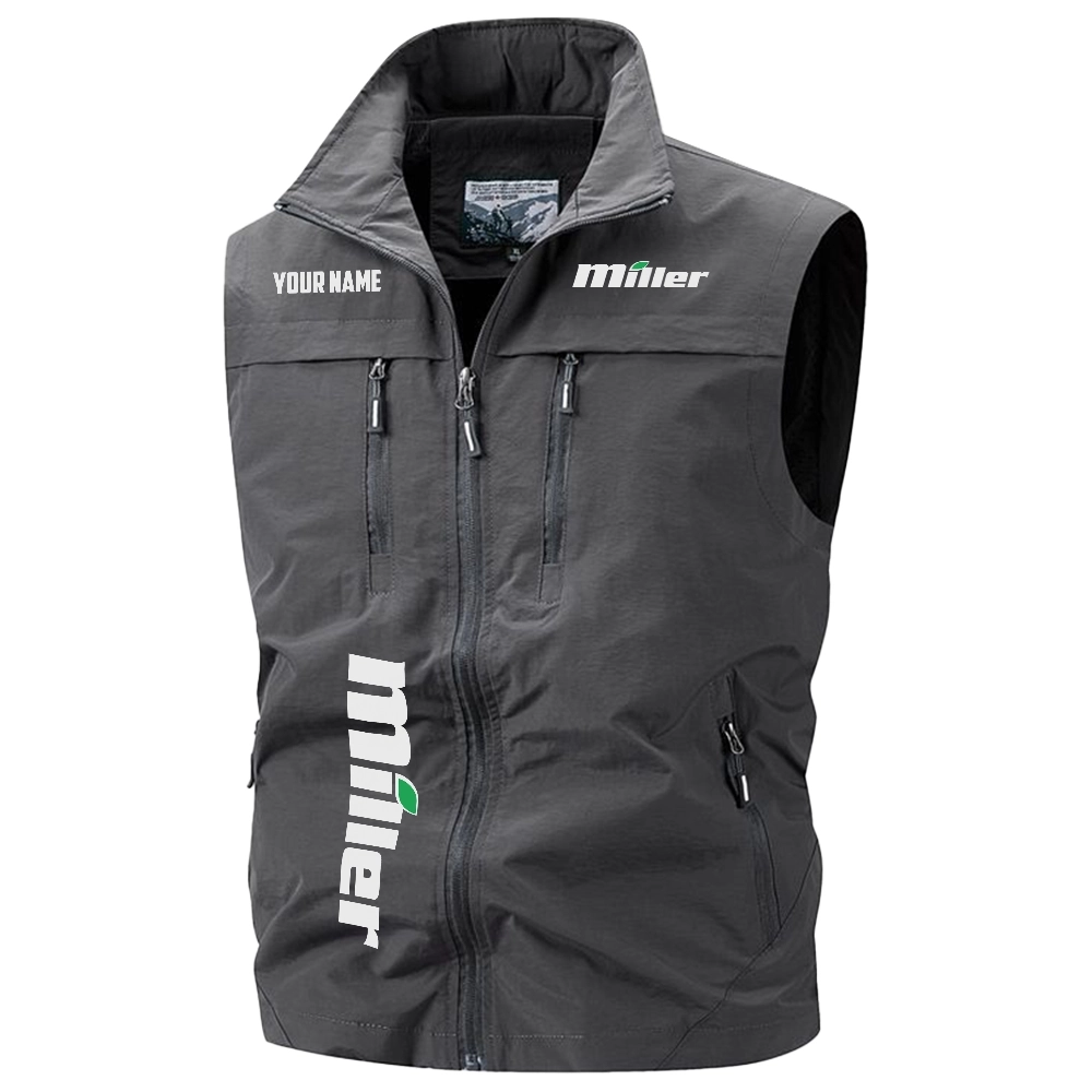 Miller Exclusive Logo Multi-Pocket Sleeveless Vest OUFAV2100819MLZ – Miller Vest