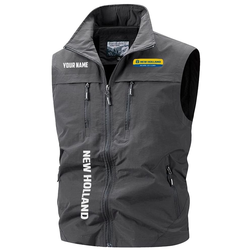 New Holland Exclusive Logo Multi-Pocket Sleeveless Vest OUFAV2100819NHZ – New Holland Vest New Holland Exclusive Logo Multi-Pocket Sleeveless Vest OUFAV2100819NHZ – New Holland Vest
