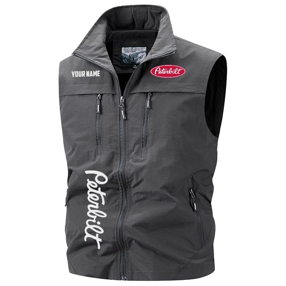 Peterbilt Exclusive Logo Multi-Pocket Sleeveless Vest OUFAV2100819PTZ – Peterbilt Vest
