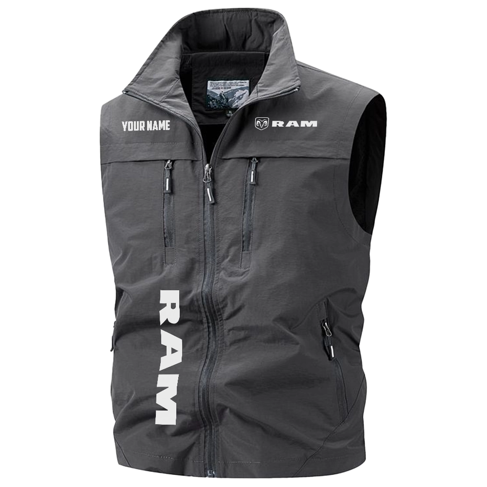 Ram Exclusive Logo Multi-Pocket Sleeveless Vest OUFAV2100819RMZ – Ram Vest