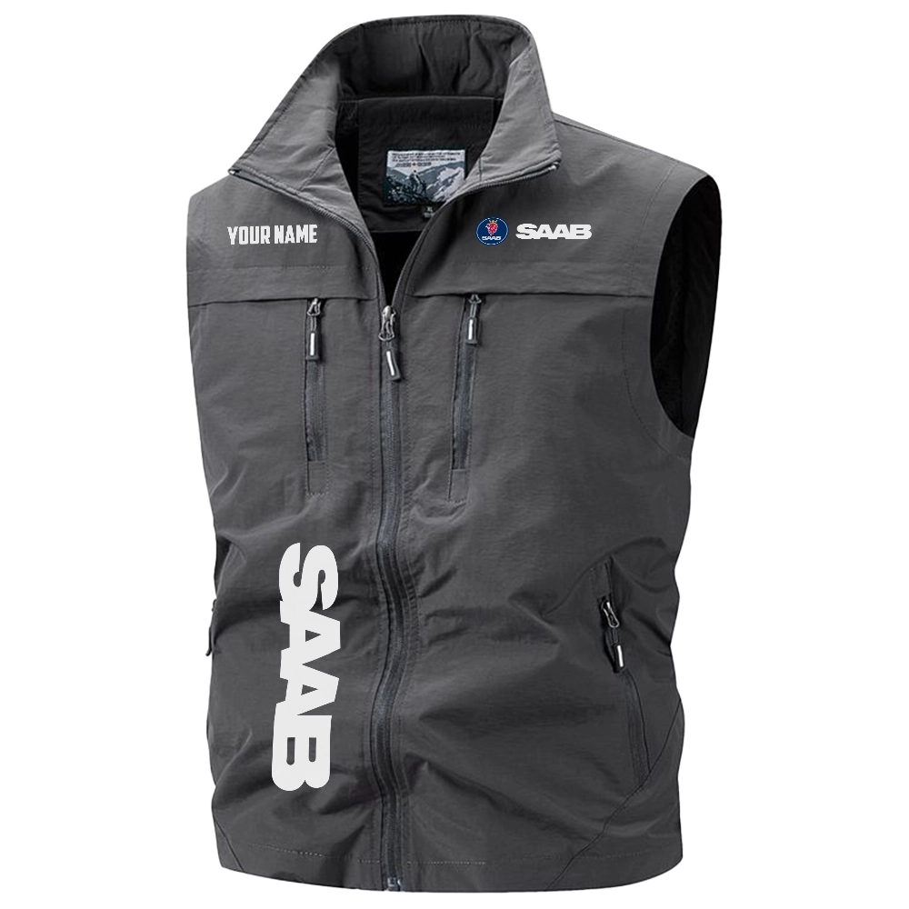 Saab Exclusive Logo Multi-Pocket Sleeveless Vest OUFAV2100819SBZ – Saab Vest
