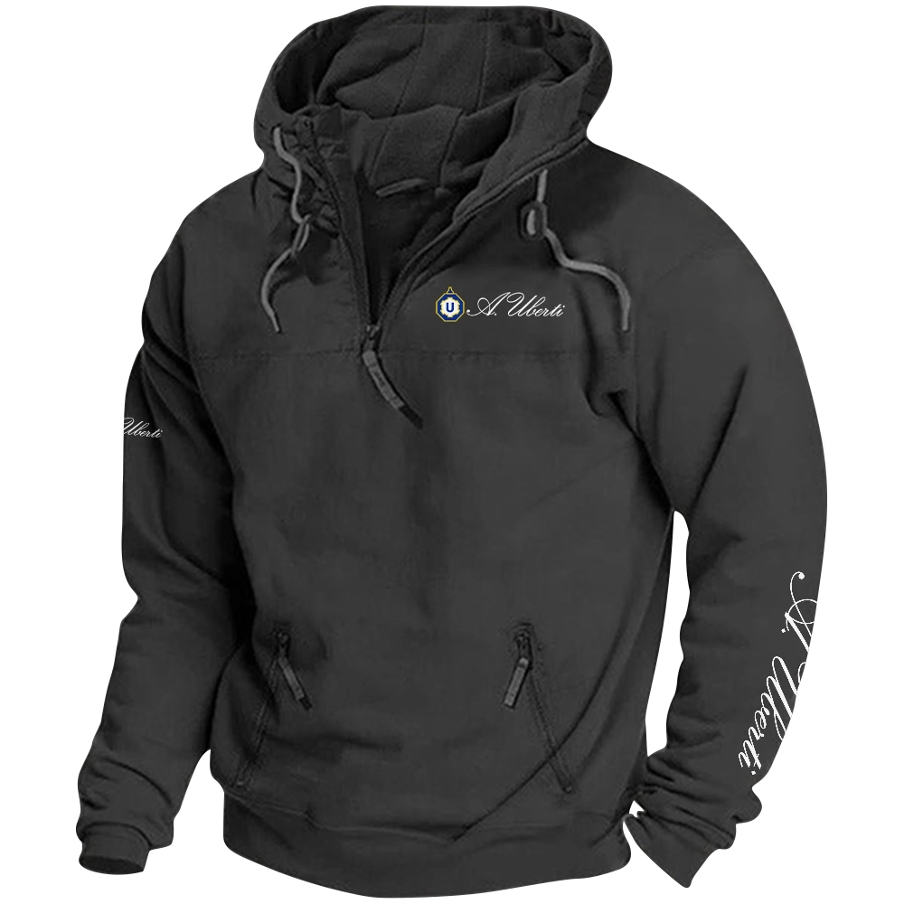 A.Uberti Exclusive Logo Tactical Quarterzip Hoodie OUHUH1880815AUZ – A.Uberti Hoodie