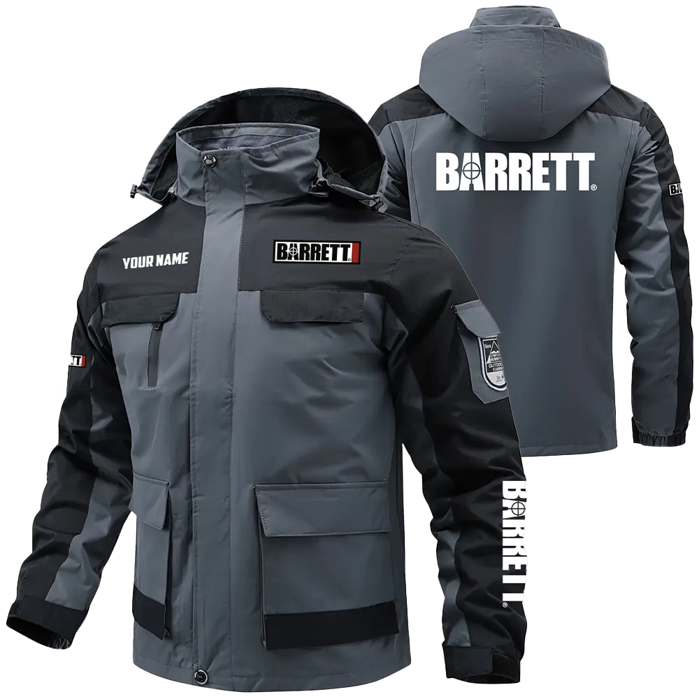 Barrett Exclusive Logo Water Resistant Outdoor Jacket Detachable Hood OUHUV203A0815BTZ – Barrett Jacket