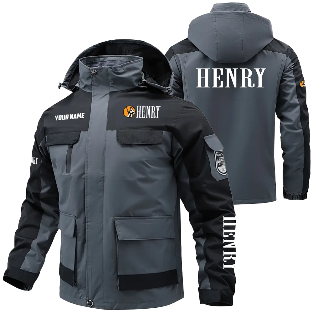 Henry Repeating Arms Exclusive Logo Water Resistant Outdoor Jacket Detachable Hood OUHUV203A0815HAZ – Henry Repeating Arms Jacket