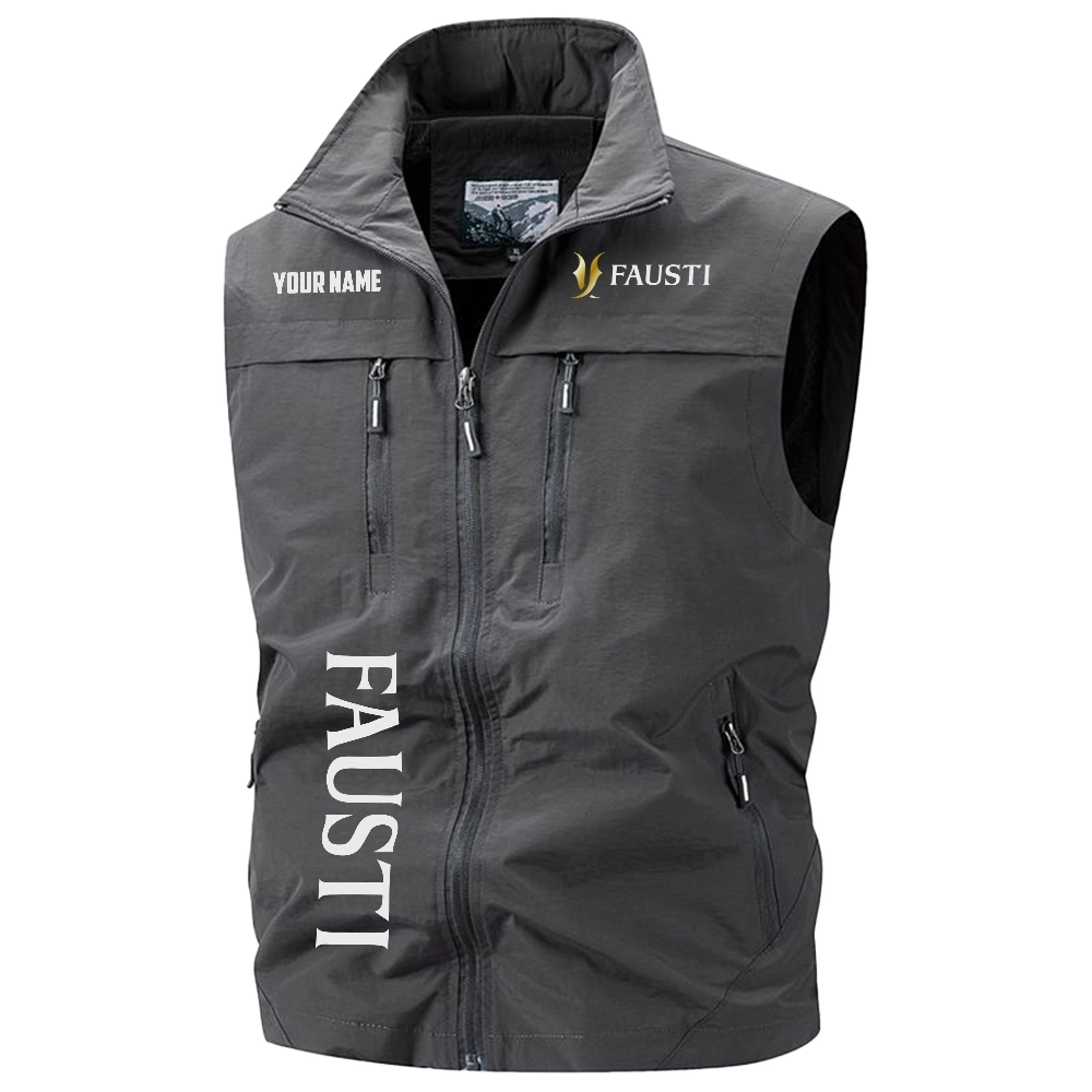 Fausti Exclusive Logo Multi-Pocket Sleeveless Vest OUHUV2100815FSZ – Fausti Vest