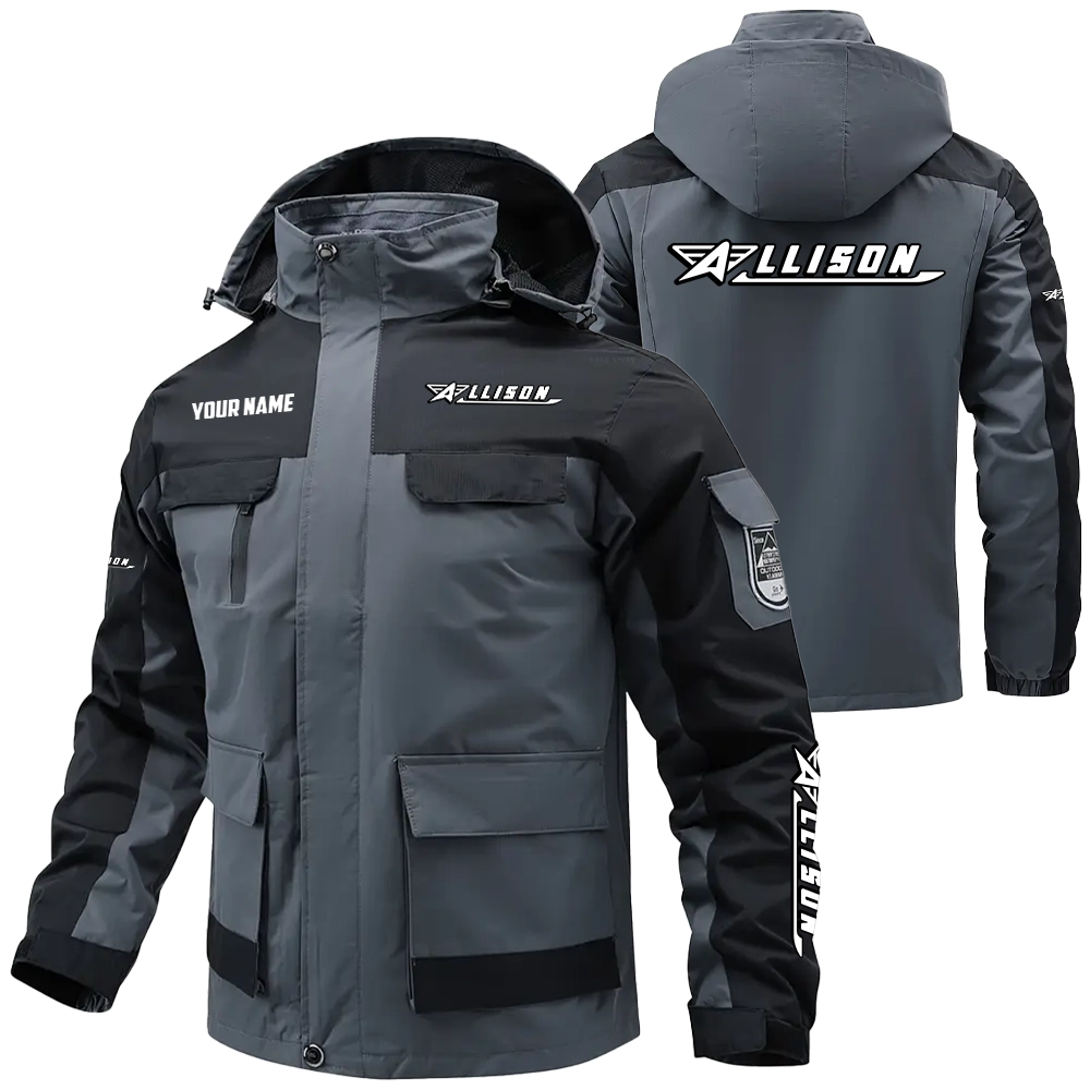 Allison Exclusive Logo Water Resistant Outdoor Jacket Detachable Hood TTFSV2030819ALZ – Allison Jacket