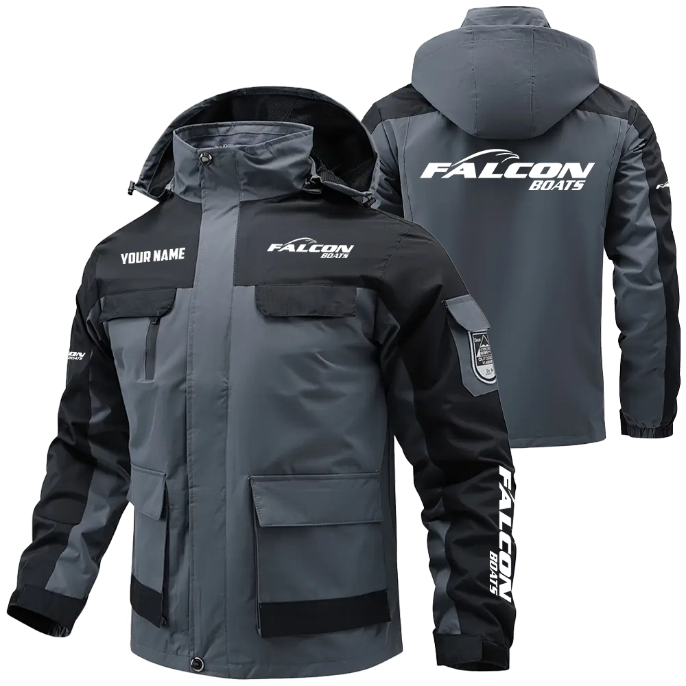 Falcon Exclusive Logo Water Resistant Outdoor Jacket Detachable Hood TTFSV2030819FAZ – Falcon Jacket