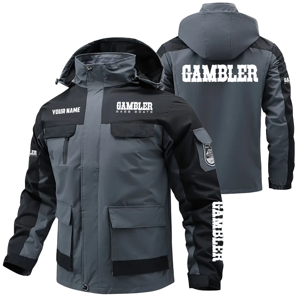 Gambler Exclusive Logo Water Resistant Outdoor Jacket Detachable Hood TTFSV2030819GBZ – Gambler Jacket