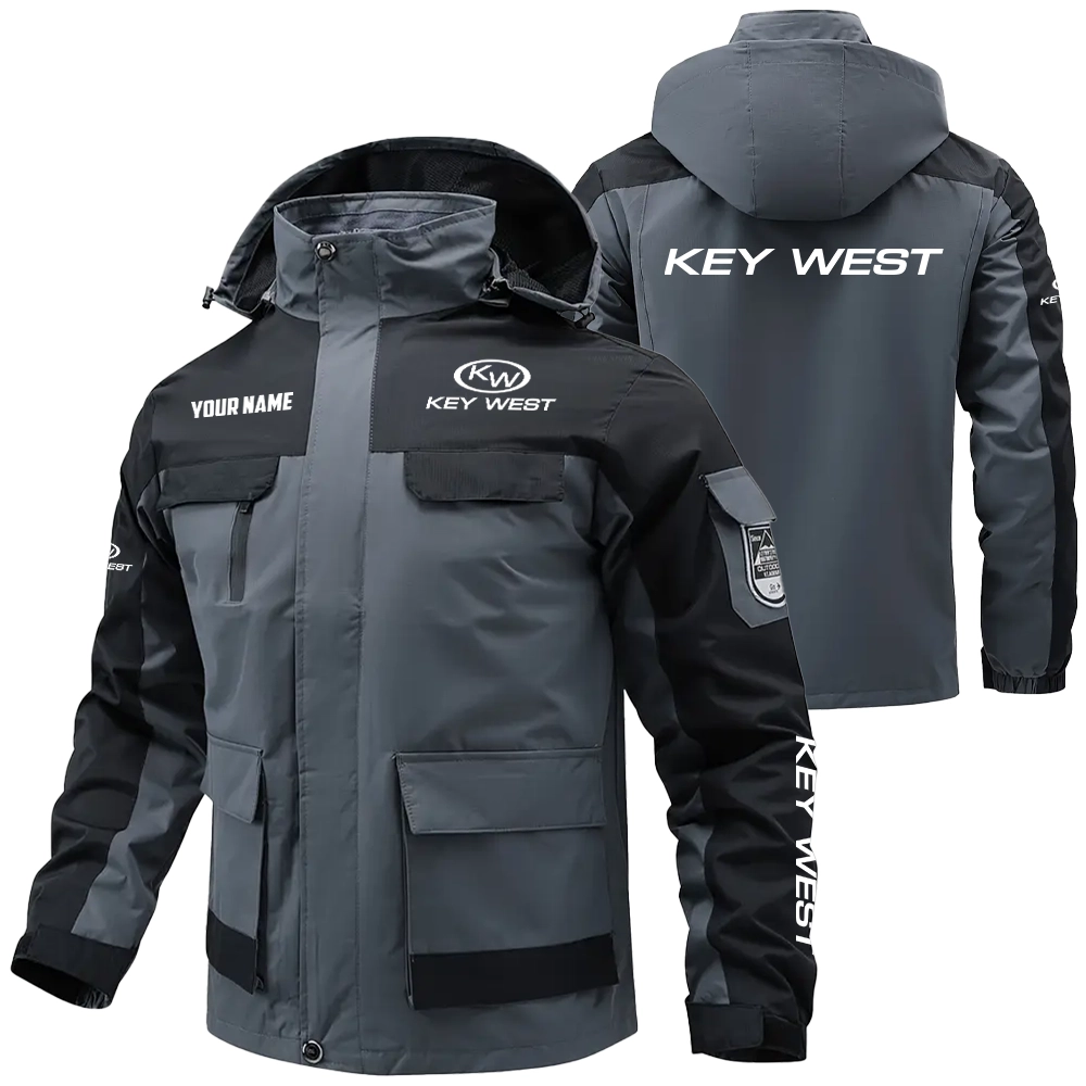 Key West Exclusive Logo Water Resistant Outdoor Jacket Detachable Hood TTFSV2030819KWZ – Key West Jacket