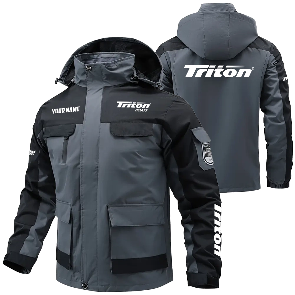 Triton Exclusive Logo Water Resistant Outdoor Jacket Detachable Hood TTFSV2030819TBZ – Triton Jacket Triton Exclusive Logo Water Resistant Outdoor Jacket Detachable Hood TTFSV2030819TBZ – Triton Jacket