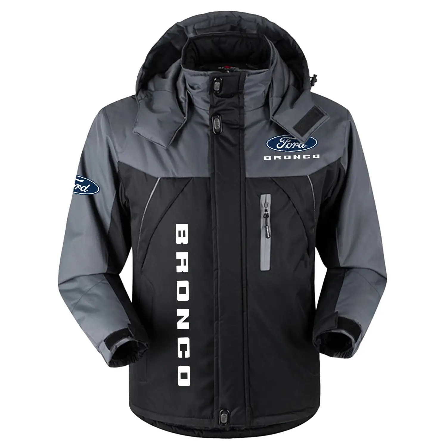 Ford Bronco Exclusive Logo Outdoor Charging Suit Slim Fit Plush Waterproof Windproof Jacket Detachable Hood CARPCS1106FFBZ – Ford Bronco Jacket Ford Bronco Exclusive Logo Outdoor Charging Suit Slim Fit Plush Waterproof Windproof Jacket Detachable Hood CARPCS1106FFBZ – Ford Bronco Jacket