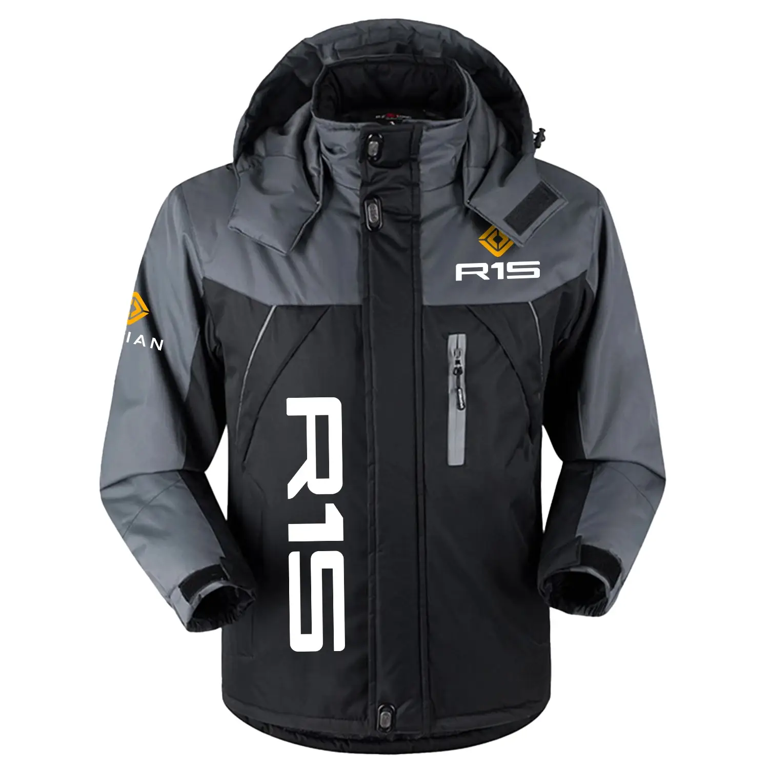 Rivian R1S Exclusive Logo Outdoor Charging Suit Slim Fit Plush Waterproof Windproof Jacket Detachable Hood CARPCS1106RRSZ – Rivian R1S Jacket