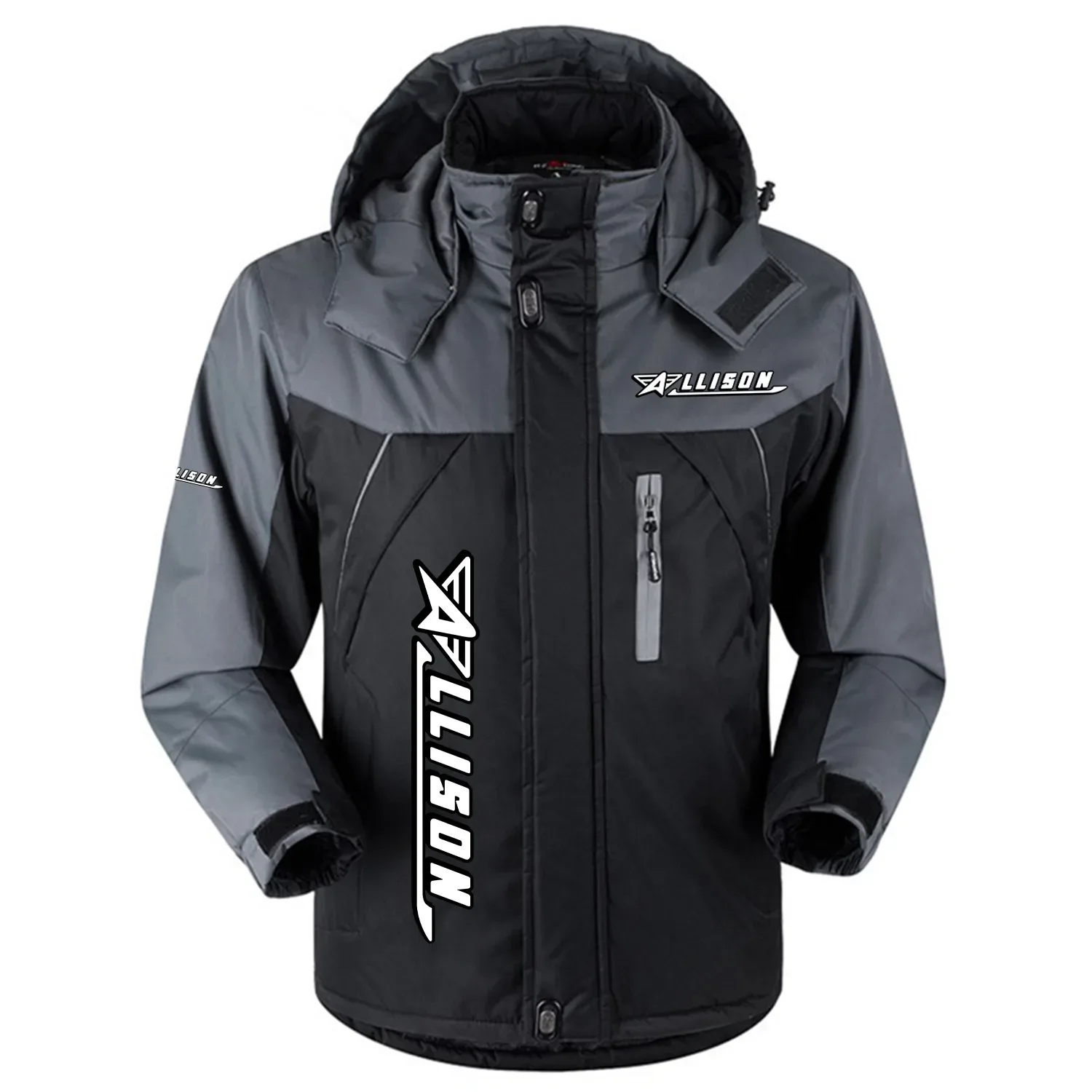 Allison Exclusive Logo Outdoor Charging Suit Slim Fit Plush Waterproof Windproof Jacket Detachable Hood HCPDPCS1409ALZ – Allison Gift Allison Exclusive Logo Outdoor Charging Suit Slim Fit Plush Waterproof Windproof Jacket Detachable Hood HCPDPCS1409ALZ – Allison Gift
