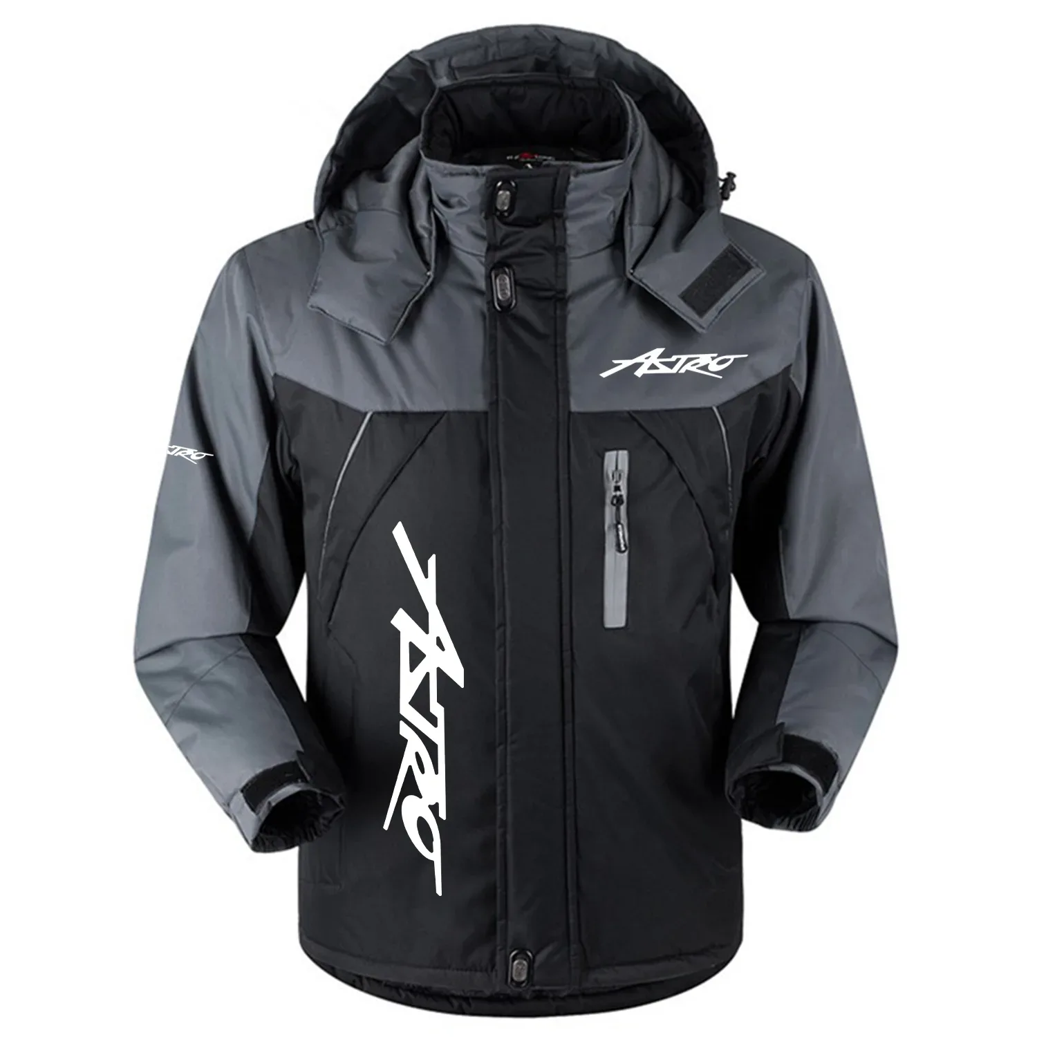 Astro Exclusive Logo Outdoor Charging Suit Slim Fit Plush Waterproof Windproof Jacket Detachable Hood HCPDPCS1409ASZ – Astro Gift