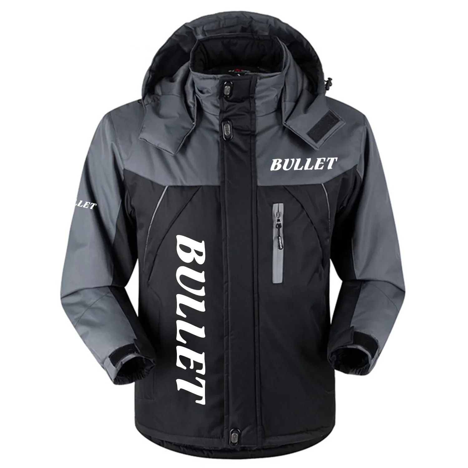 Bullet Exclusive Logo Outdoor Charging Suit Slim Fit Plush Waterproof Windproof Jacket Detachable Hood HCPDPCS1409BUZ – Bullet Gift Bullet Exclusive Logo Outdoor Charging Suit Slim Fit Plush Waterproof Windproof Jacket Detachable Hood HCPDPCS1409BUZ – Bullet Gift