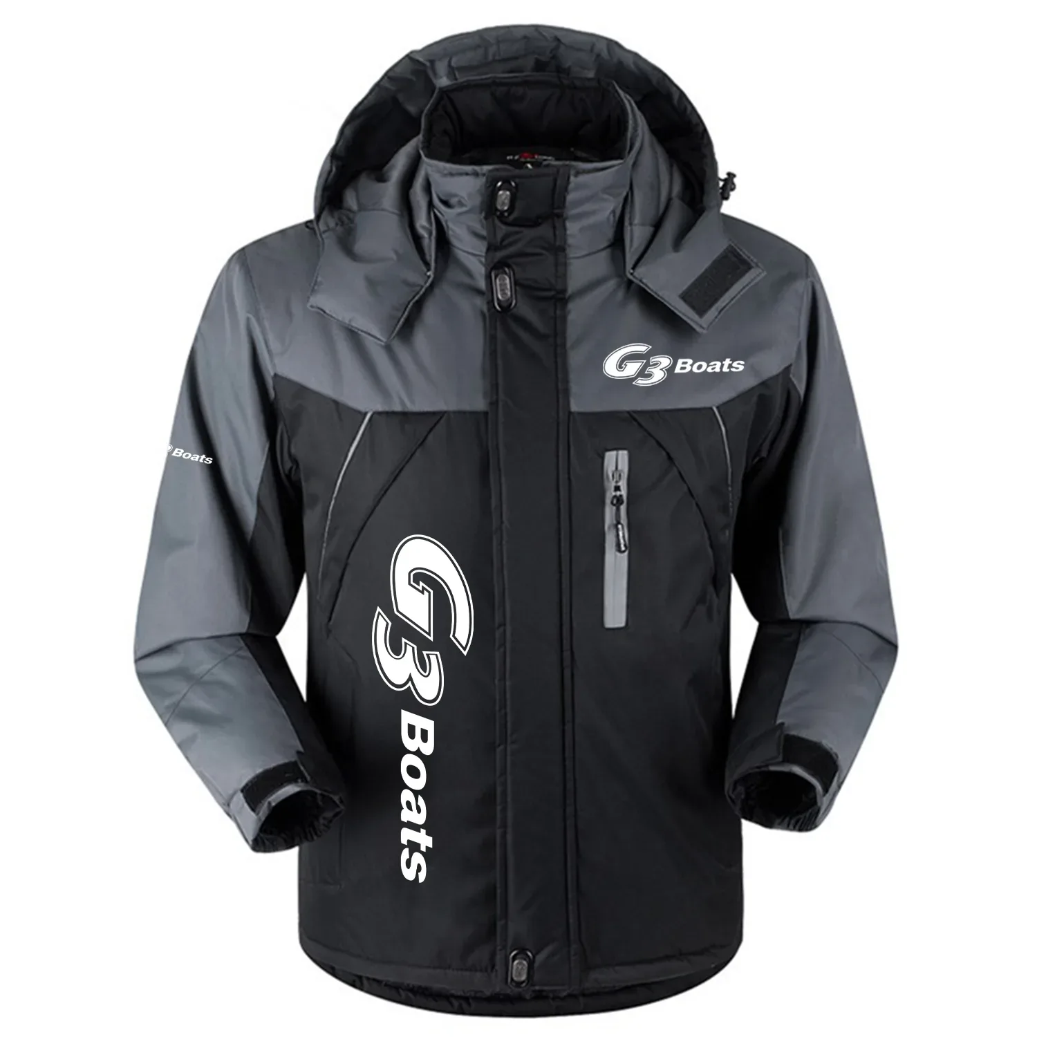 G3 Exclusive Logo Outdoor Charging Suit Slim Fit Plush Waterproof Windproof Jacket Detachable Hood HCPDPCS1409G3Z – G3 Gift