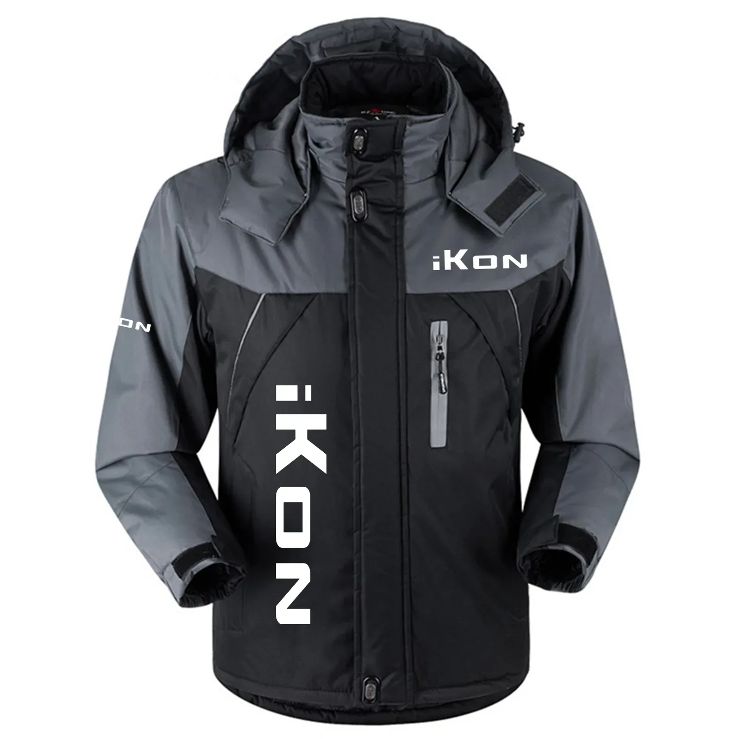 iKon Exclusive Logo Outdoor Charging Suit Slim Fit Plush Waterproof Windproof Jacket Detachable Hood HCPDPCS1409IBZ – iKon Gift iKon Exclusive Logo Outdoor Charging Suit Slim Fit Plush Waterproof Windproof Jacket Detachable Hood HCPDPCS1409IBZ – iKon Gift