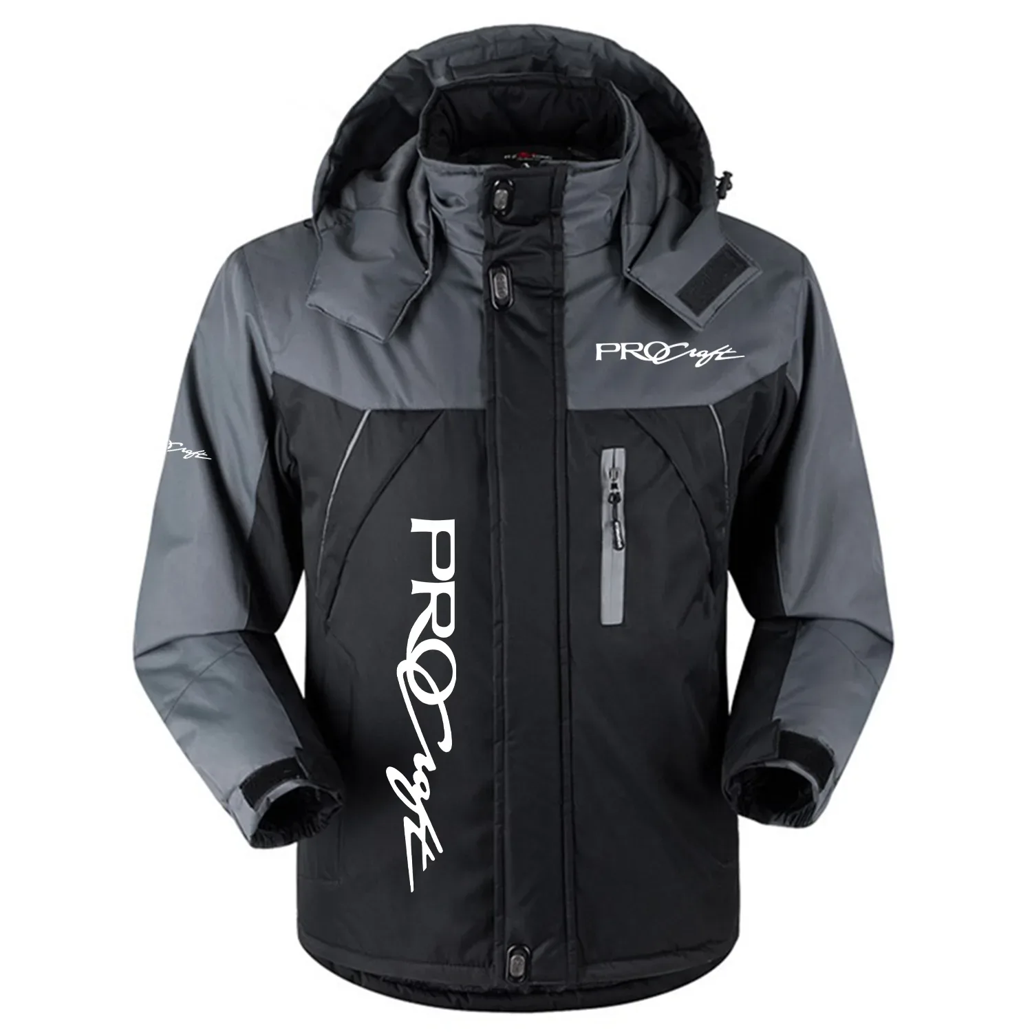 Procraft Exclusive Logo Outdoor Charging Suit Slim Fit Plush Waterproof Windproof Jacket Detachable Hood HCPDPCS1409PCZ – Procraft Gift