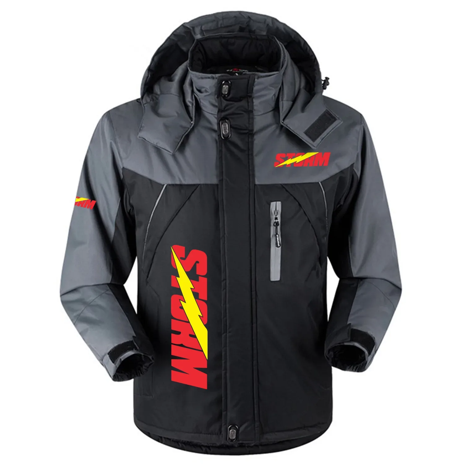 Storm Exclusive Logo Outdoor Charging Suit Slim Fit Plush Waterproof Windproof Jacket Detachable Hood HCPDPCS1409SOZ – Storm Gift