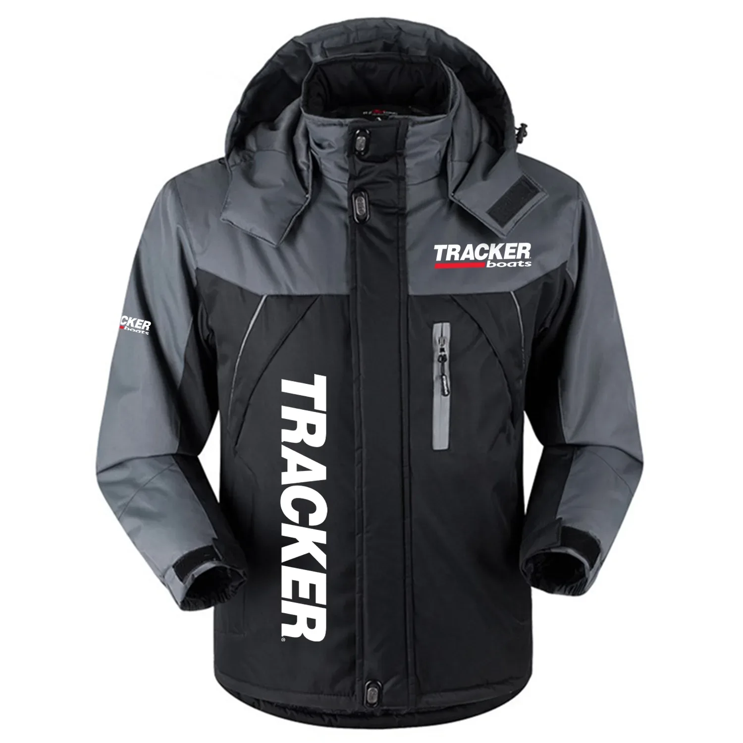 Tracker Exclusive Logo Outdoor Charging Suit Slim Fit Plush Waterproof Windproof Jacket Detachable Hood HCPDPCS1409TRZ – Tracker Gift