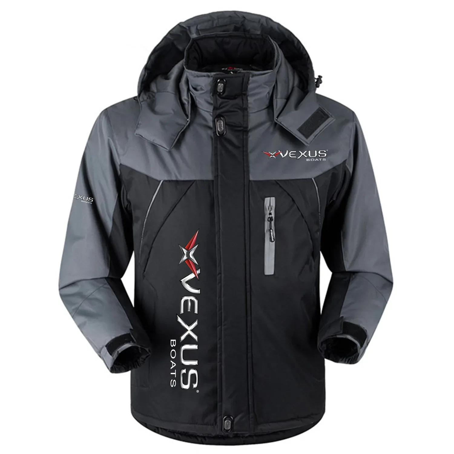 Vexus Exclusive Logo Outdoor Charging Suit Slim Fit Plush Waterproof Windproof Jacket Detachable Hood HCPDPCS1409VBZ – Vexus Gift