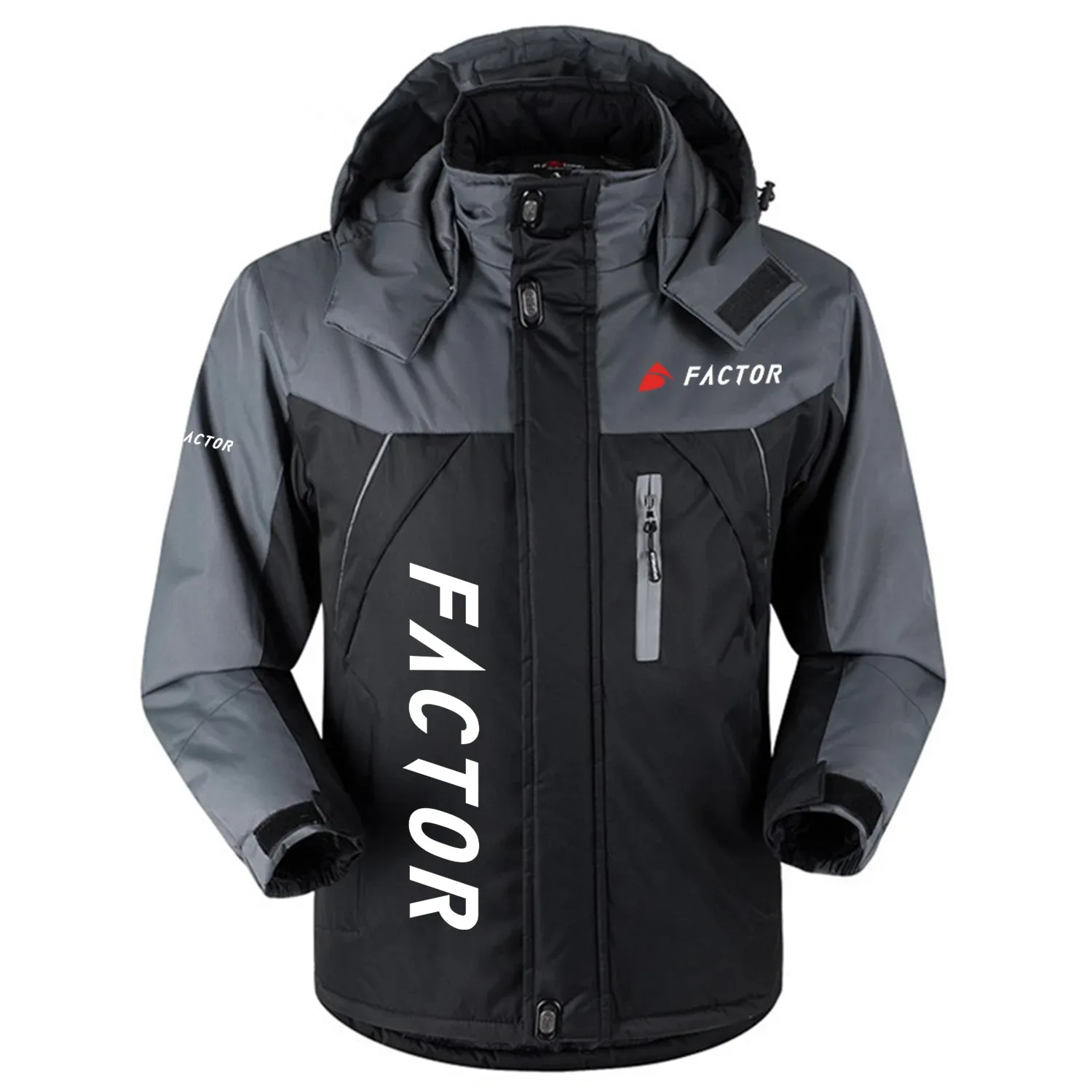 Factor Exclusive Logo Outdoor Charging Suit Slim Fit Plush Waterproof Windproof Jacket Detachable Hood OSBCLPCS1211FAZ – Factor Jacket Factor Exclusive Logo Outdoor Charging Suit Slim Fit Plush Waterproof Windproof Jacket Detachable Hood OSBCLPCS1211FAZ – Factor Jacket