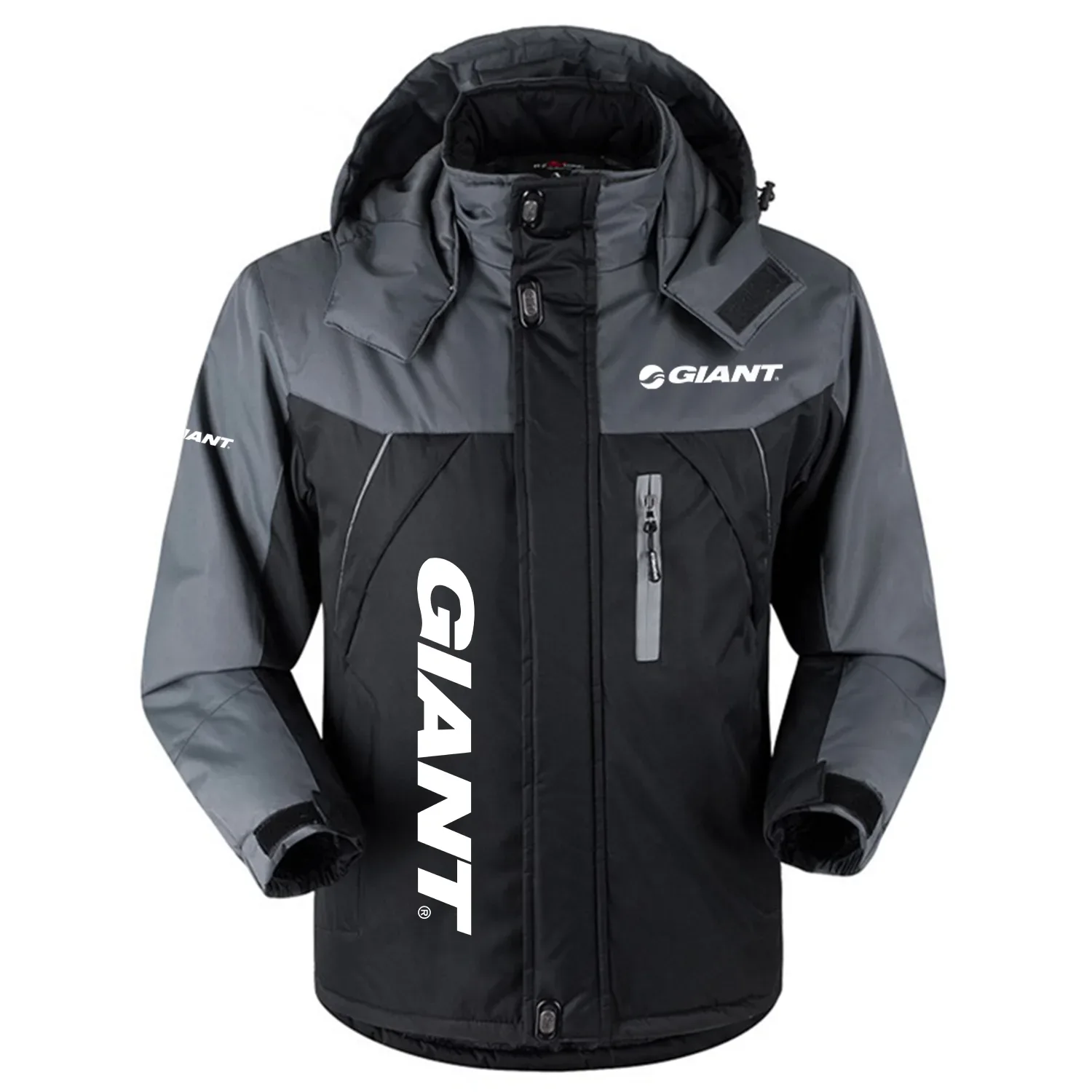 Giant Exclusive Logo Outdoor Charging Suit Slim Fit Plush Waterproof Windproof Jacket Detachable Hood OSBCLPCS1211GTZ – Giant Jacket
