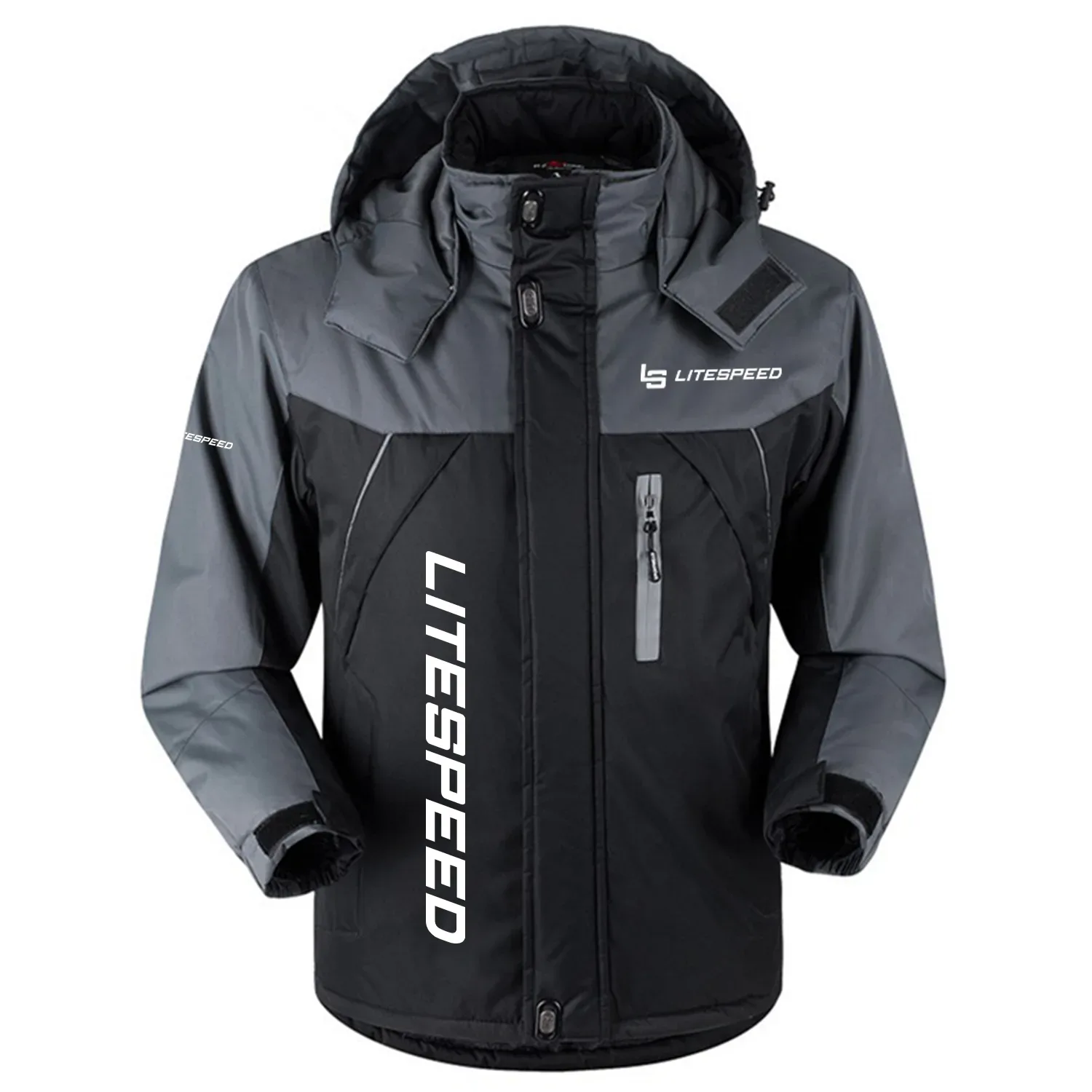 Litespeed Exclusive Logo Outdoor Charging Suit Slim Fit Plush Waterproof Windproof Jacket Detachable Hood OSBCLPCS1211LPZ – Litespeed Jacket Litespeed Exclusive Logo Outdoor Charging Suit Slim Fit Plush Waterproof Windproof Jacket Detachable Hood OSBCLPCS1211LPZ – Litespeed Jacket