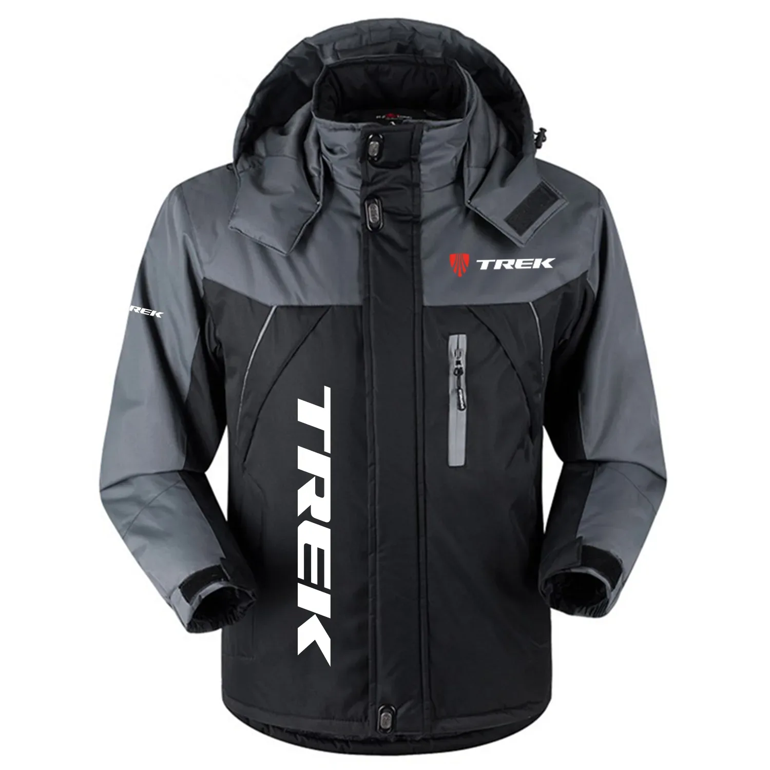 Trek Exclusive Logo Outdoor Charging Suit Slim Fit Plush Waterproof Windproof Jacket Detachable Hood OSBCLPCS1211TEZ – Trek Jacket