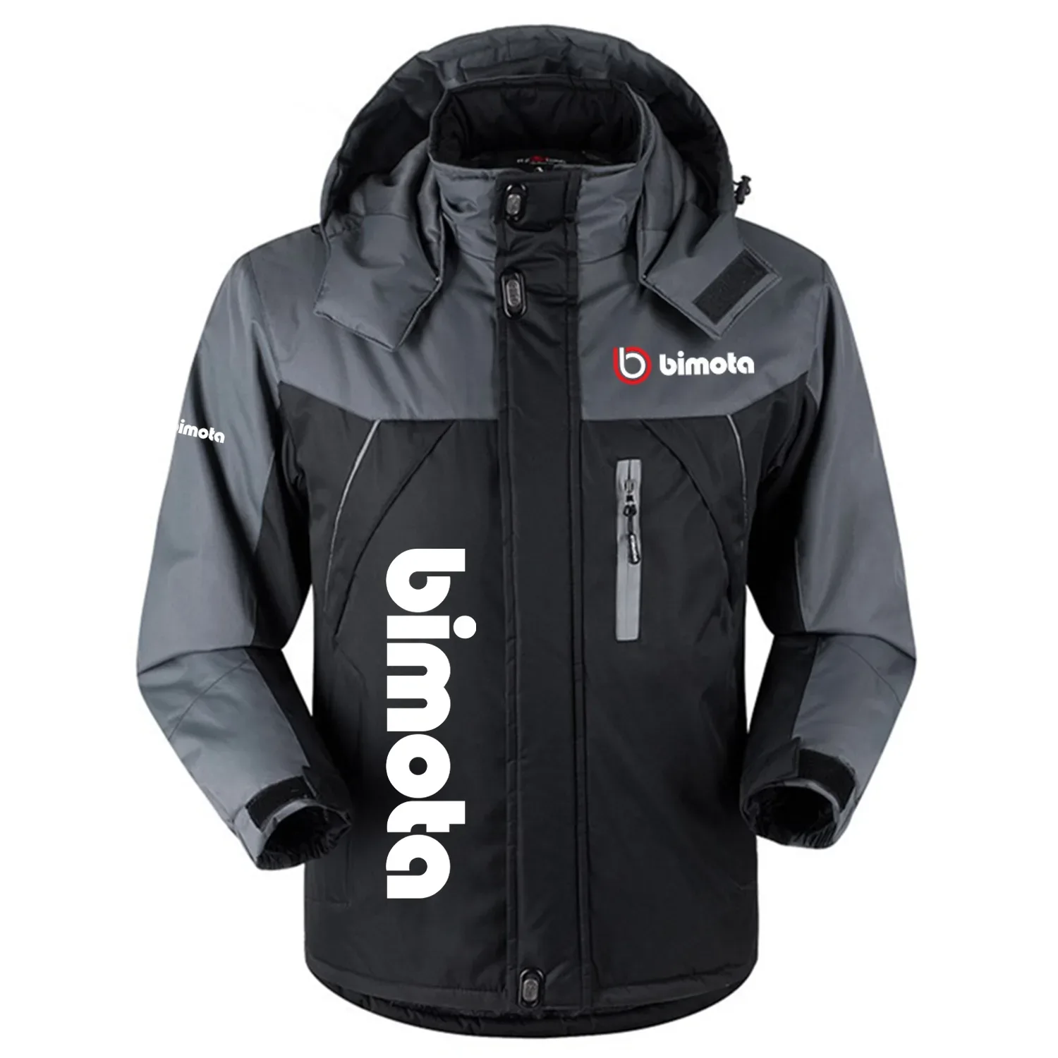 Bimota Exclusive Logo Outdoor Charging Suit Slim Fit Plush Waterproof Windproof Jacket Detachable Hood OSMTBPCS1211BIZ – Bimota Jacket