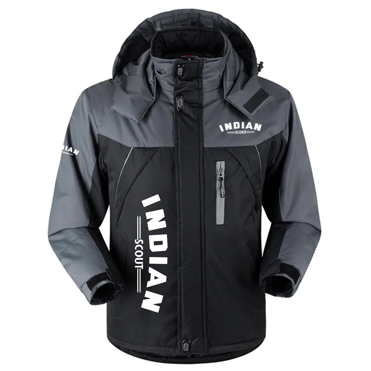 Indian Scout Exclusive Logo Outdoor Charging Suit Slim Fit Plush Waterproof Windproof Jacket Detachable Hood OSMTBPCS1211ISZ – Indian Scout Jacket Indian Scout Exclusive Logo Outdoor Charging Suit Slim Fit Plush Waterproof Windproof Jacket Detachable Hood OSMTBPCS1211ISZ – Indian Scout Jacket