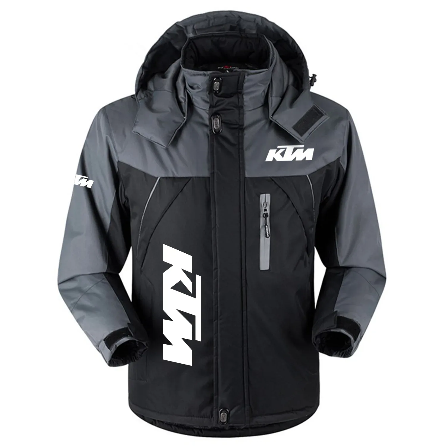 KTM Exclusive Logo Outdoor Charging Suit Slim Fit Plush Waterproof Windproof Jacket Detachable Hood OSMTBPCS1211KTMZ – KTM Jacket