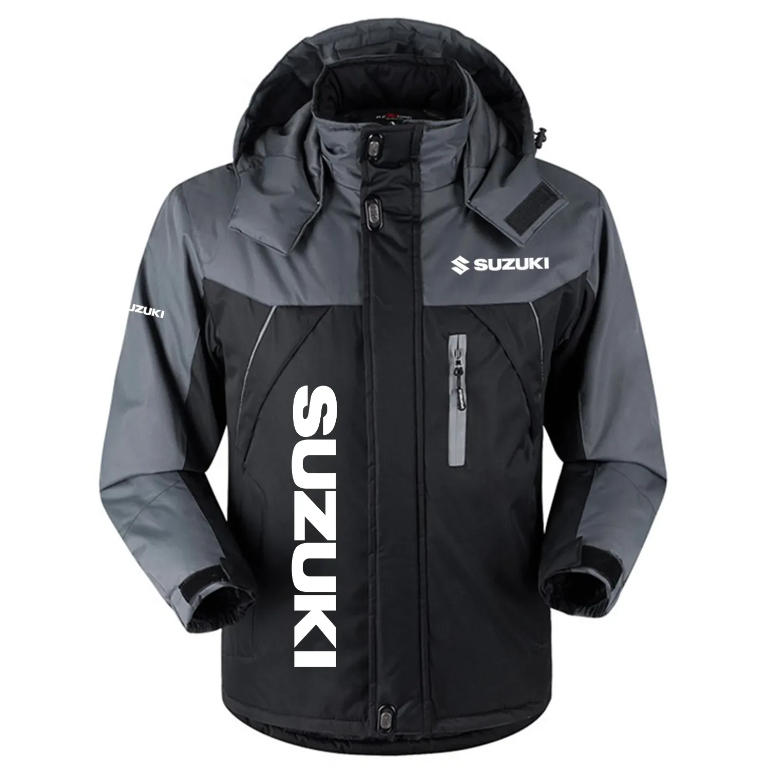 Suzuki Exclusive Logo Outdoor Charging Suit Slim Fit Plush Waterproof Windproof Jacket Detachable Hood OSMTBPCS1211SUZ – Suzuki Jacket