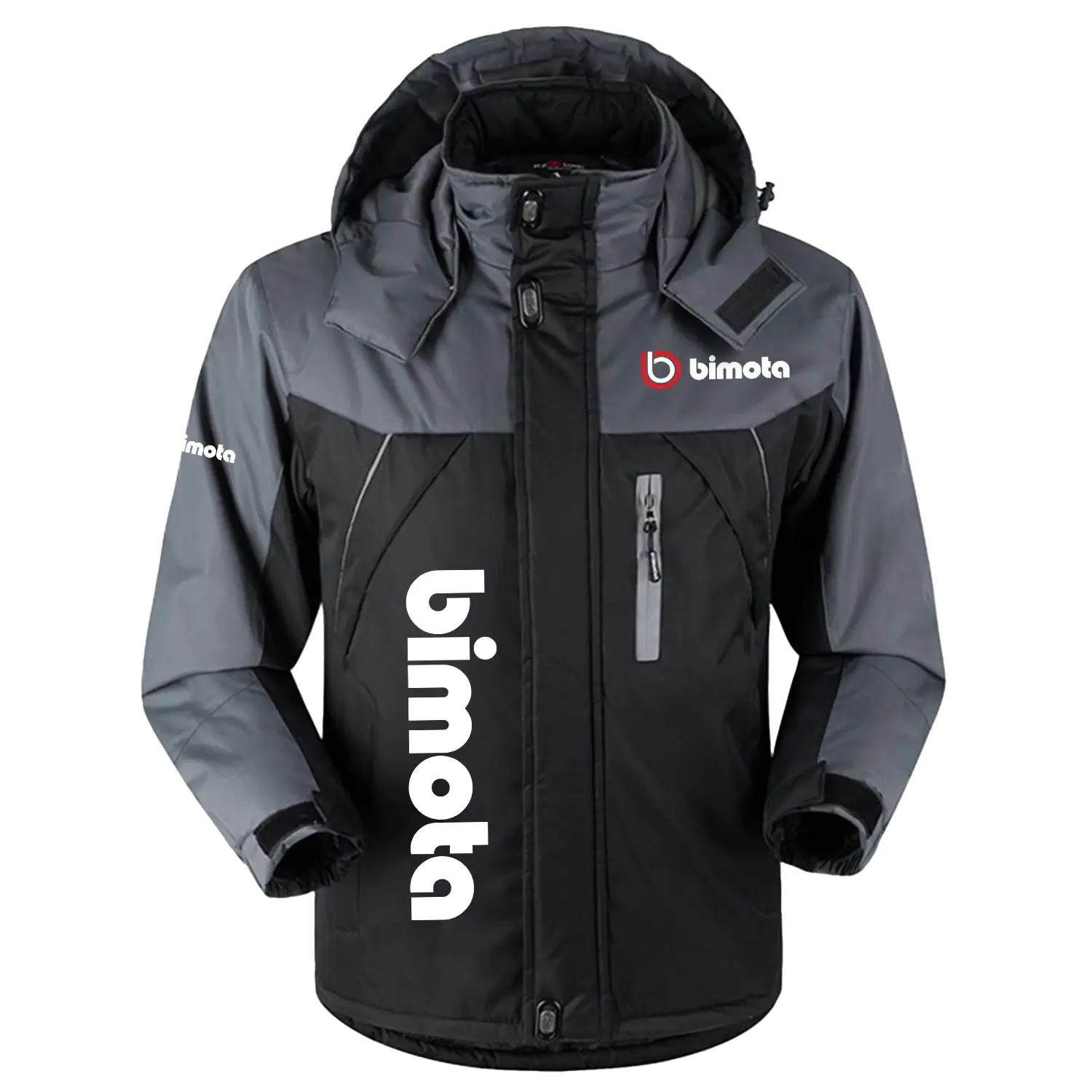 Bimota Exclusive Logo Outdoor Charging Suit Slim Fit Plush Waterproof Windproof Jacket Detachable Hood OSMTBPCS2905BIZ – Bimota Jacket