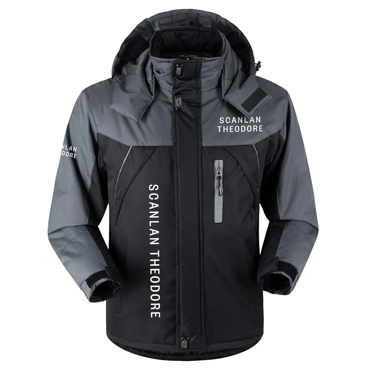 Scanlan Theodore Exclusive Logo Outdoor Charging Suit Slim Fit Plush Waterproof Windproof Jacket Detachable Hood OUASPCS2705STZ – Scanlan Theodore Jacket