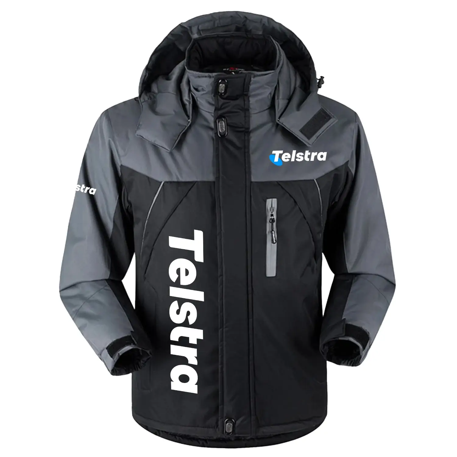 Telstra Exclusive Logo Outdoor Charging Suit Slim Fit Plush Waterproof Windproof Jacket Detachable Hood OUASPCS2705TTZ – Telstra Jacket