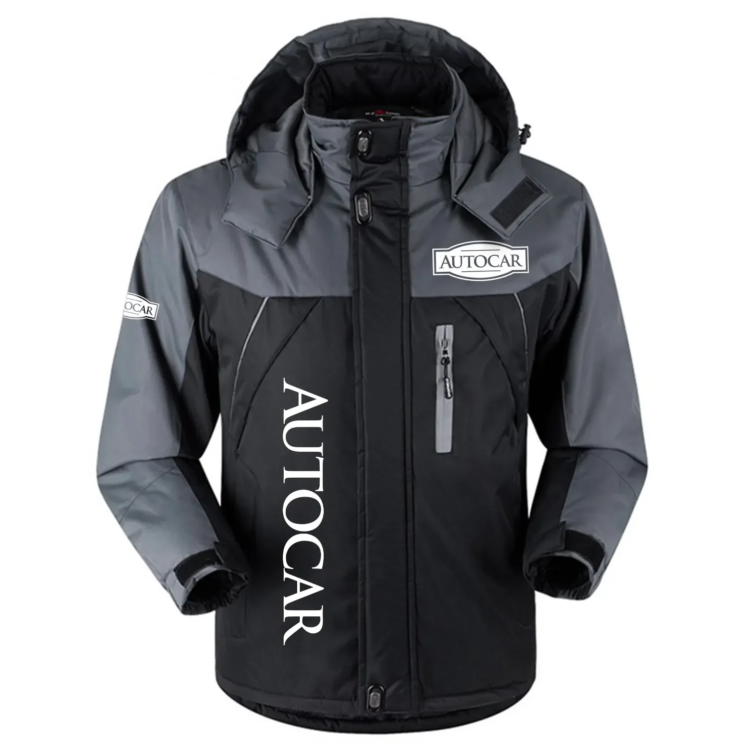 Autocar Exclusive Logo Outdoor Charging Suit Slim Fit Plush Waterproof Windproof Jacket Detachable Hood OUFAPCS0819AOZ – Autocar Gift