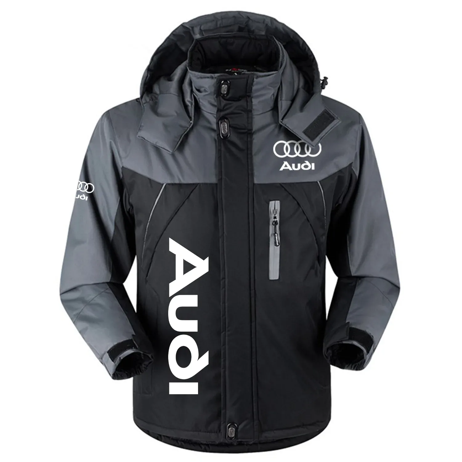 Audi Exclusive Logo Outdoor Charging Suit Slim Fit Plush Waterproof Windproof Jacket Detachable Hood OUFAPCS0819AUZ – Audi Jacket Audi Exclusive Logo Outdoor Charging Suit Slim Fit Plush Waterproof Windproof Jacket Detachable Hood OUFAPCS0819AUZ – Audi Jacket