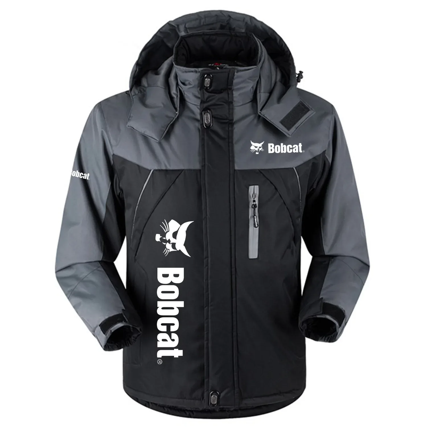 Bobcat Exclusive Logo Outdoor Charging Suit Slim Fit Plush Waterproof Windproof Jacket Detachable Hood OUFAPCS0819BCZ – Bobcat Gift